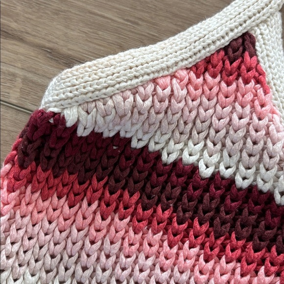 ZARA Striped Knit Midi Dress size small Red Pink Combo Limited Edition - Picture 8 of 9